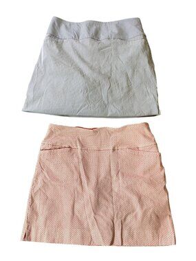 S.C. & Co. Womens Active Skorts Striped & Patterned Built-In Shorts L/XL